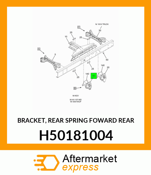 BRACKET, REAR SPRING FOWARD REAR H50181004