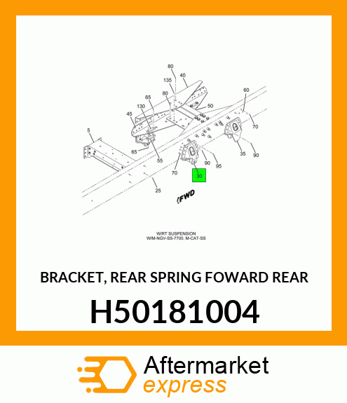 BRACKET, REAR SPRING FOWARD REAR H50181004