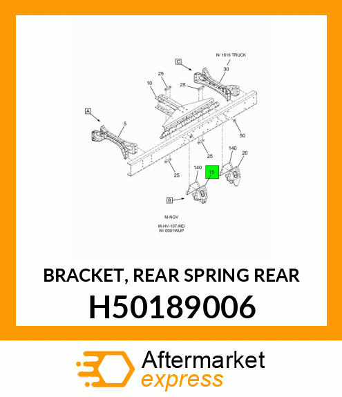 BRACKET, REAR SPRING REAR H50189006