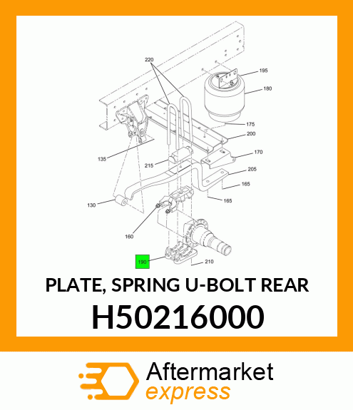 PLATE, SPRING U-BOLT REAR H50216000