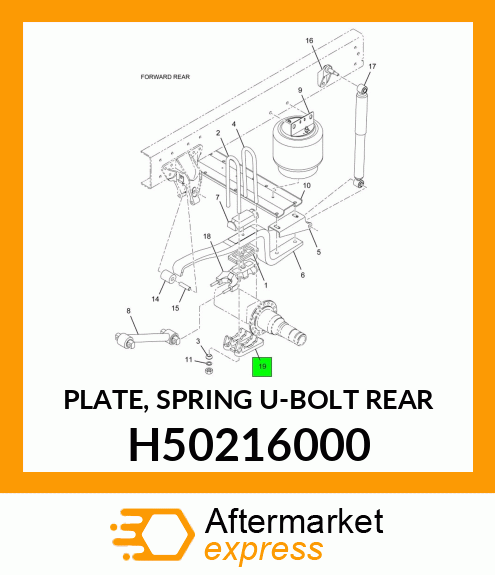 PLATE, SPRING U-BOLT REAR H50216000