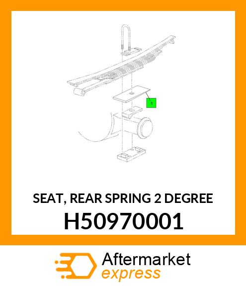 SEAT, REAR SPRING 2 DEGREE H50970001