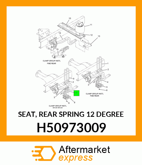 SEAT, REAR SPRING 12 DEGREE H50973009