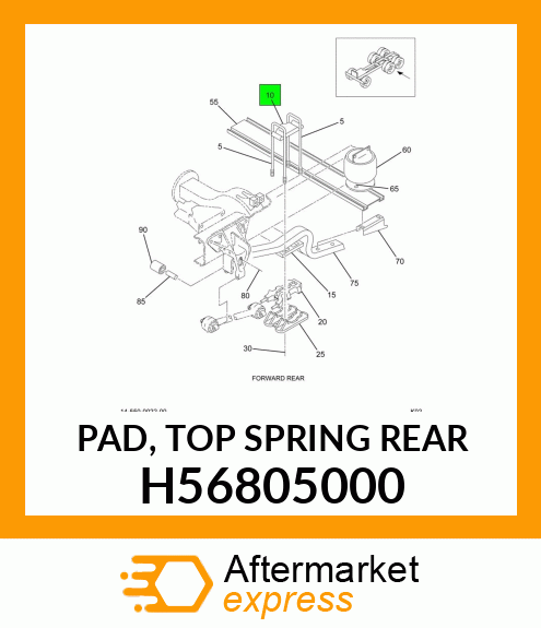 PAD, TOP SPRING REAR H56805000