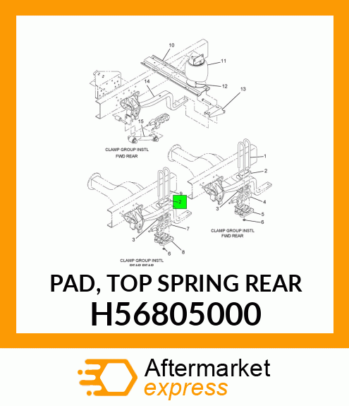 PAD, TOP SPRING REAR H56805000