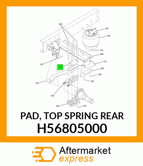 PAD, TOP SPRING REAR H56805000