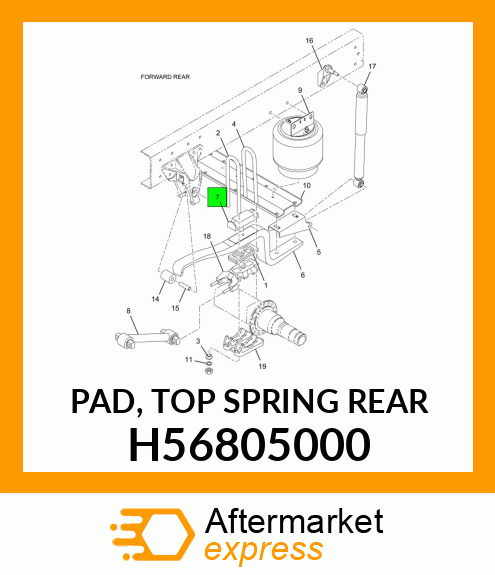 PAD, TOP SPRING REAR H56805000