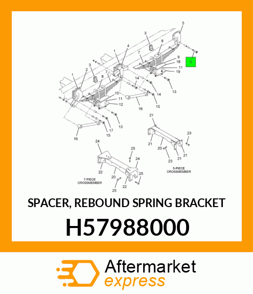 SPACER, REBOUND SPRING BRACKET H57988000
