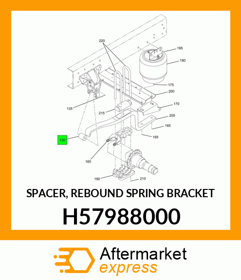 SPACER, REBOUND SPRING BRACKET H57988000
