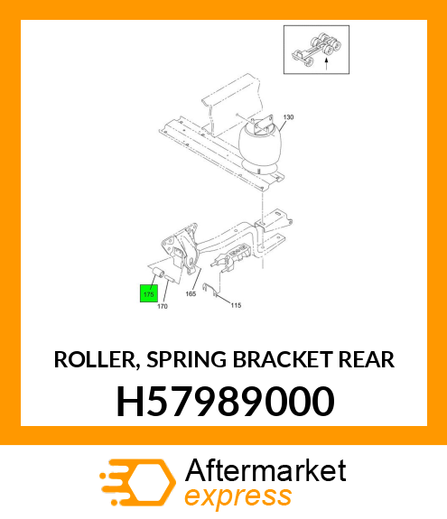 ROLLER, SPRING BRACKET REAR H57989000