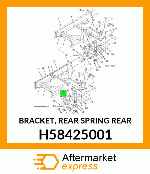 BRACKET, REAR SPRING REAR H58425001