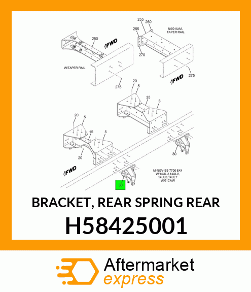 BRACKET, REAR SPRING REAR H58425001