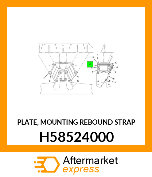 PLATE, MOUNTING REBOUND STRAP H58524000