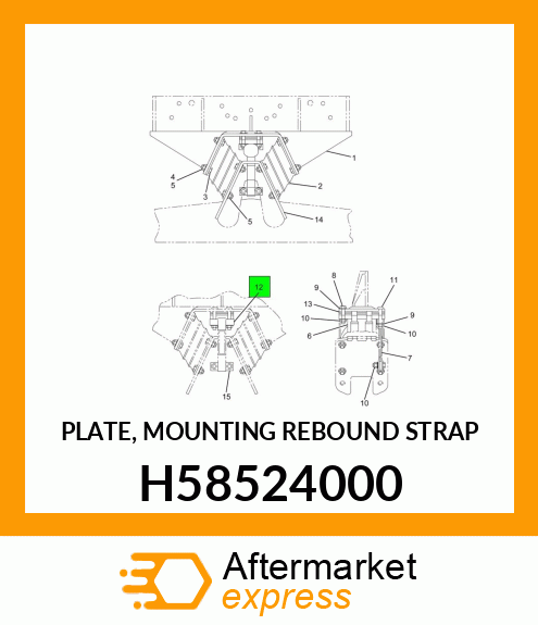 PLATE, MOUNTING REBOUND STRAP H58524000