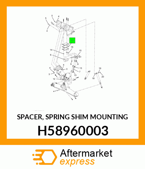 SPACER, SPRING SHIM MOUNTING H58960003