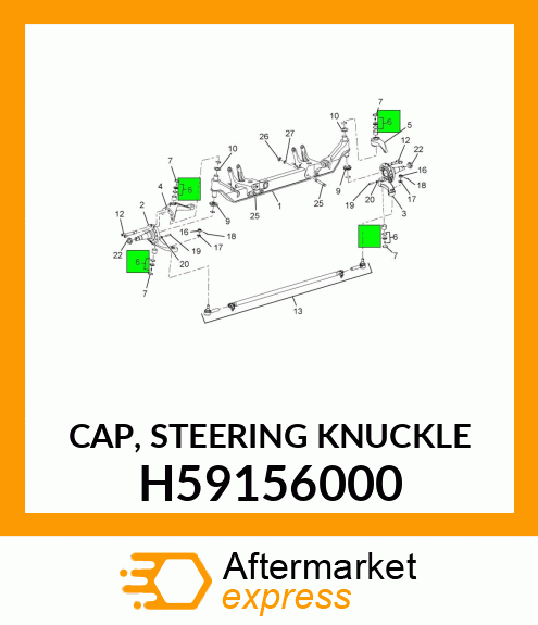 CAP, STEERING KNUCKLE H59156000