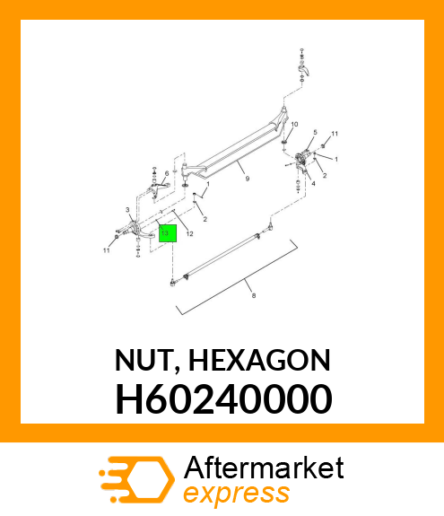NUT, HEXAGON H60240000