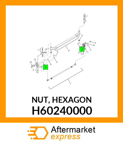 NUT, HEXAGON H60240000