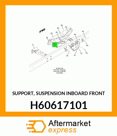 SUPPORT, SUSPENSION INBOARD FRONT H60617101