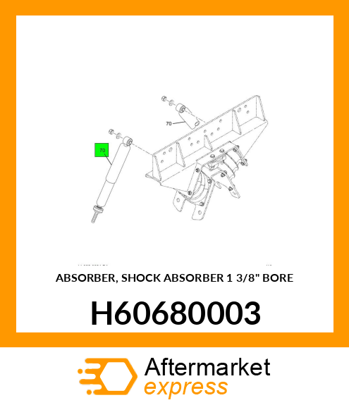 ABSORBER, SHOCK ABSORBER 1 3/8" BORE H60680003