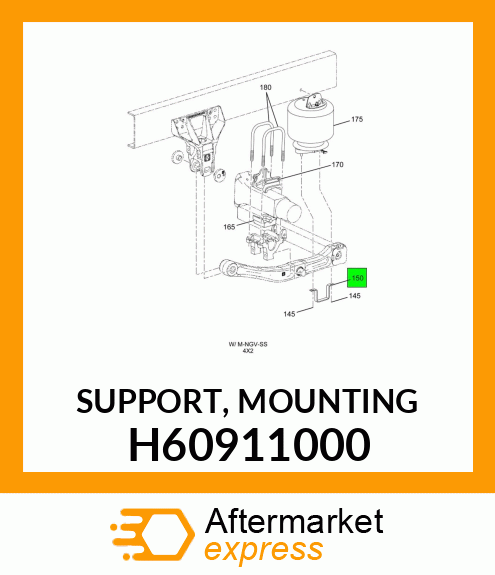 SUPPORT, MOUNTING H60911000