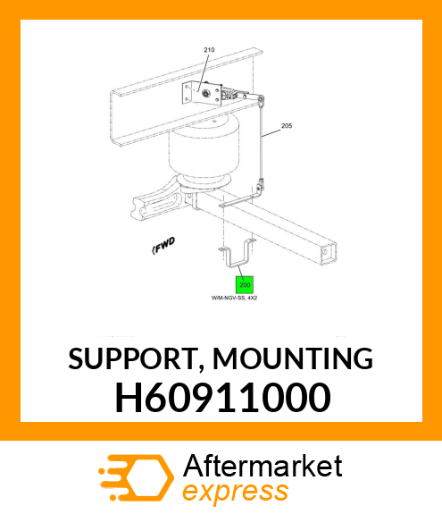 SUPPORT, MOUNTING H60911000