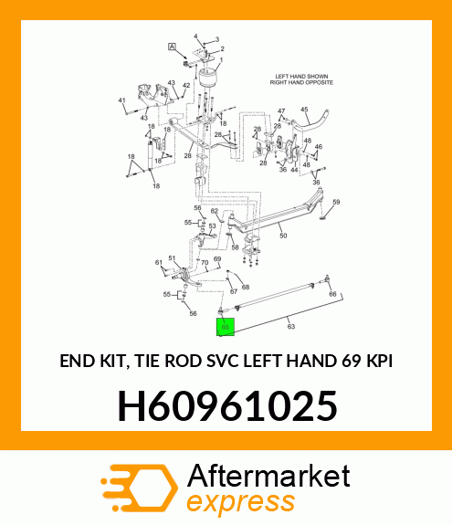 END KIT, TIE ROD SVC LEFT HAND 69 KPI H60961025