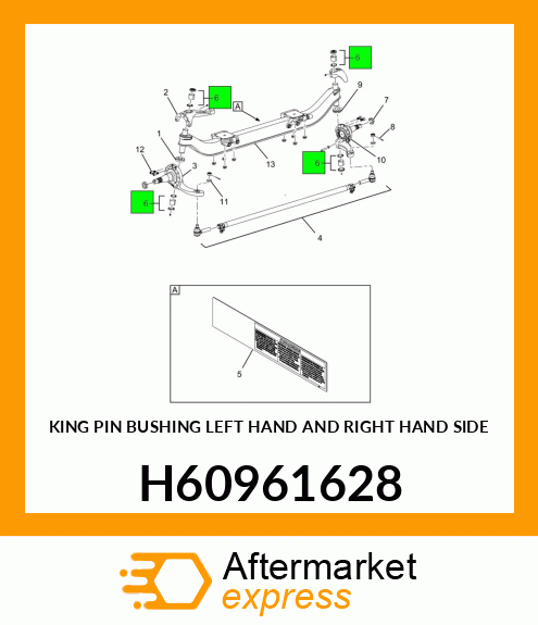 KING PIN BUSHING LEFT HAND AND RIGHT HAND SIDE H60961628