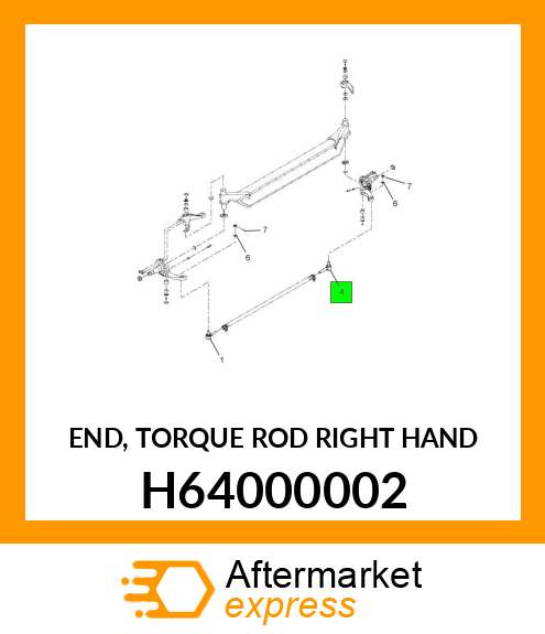 END, TORQUE ROD RIGHT HAND H64000002