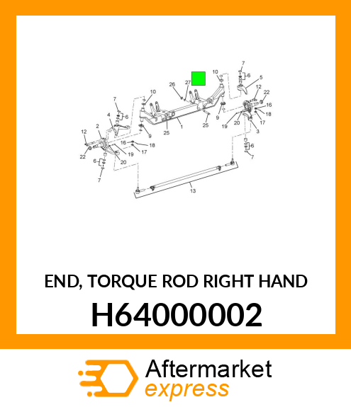 END, TORQUE ROD RIGHT HAND H64000002