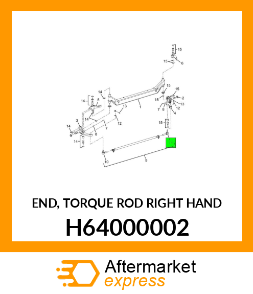 END, TORQUE ROD RIGHT HAND H64000002