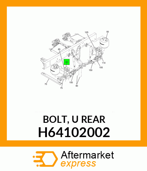BOLT, U REAR H64102002