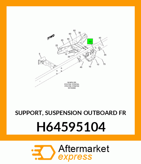 SUPPORT, SUSPENSION OUTBOARD FR H64595104