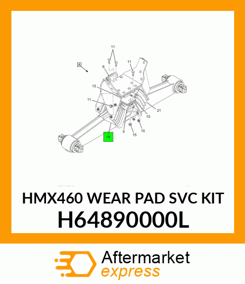 HMX460 WEAR PAD SVC KIT H64890000L