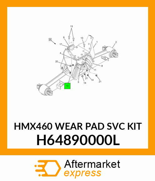 HMX460 WEAR PAD SVC KIT H64890000L