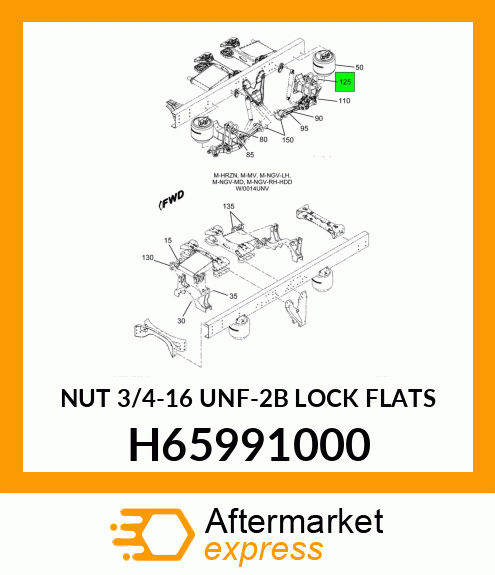 NUT 3/4-16 UNF-2B LOCK FLATS H65991000