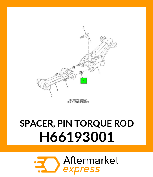 SPACER, PIN TORQUE ROD H66193001