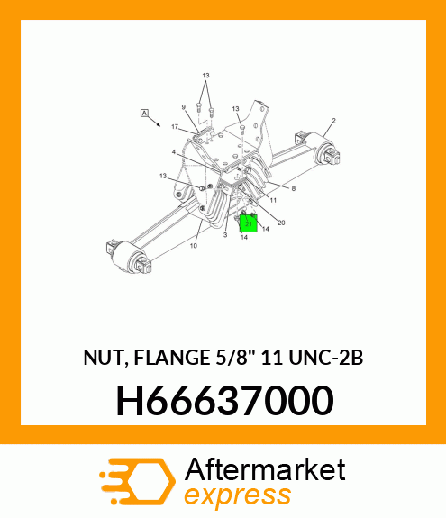 NUT, FLANGE 5/8" 11 UNC-2B H66637000