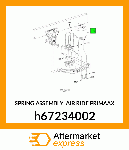 SPRING ASSEMBLY, AIR RIDE PRIMAAX h67234002