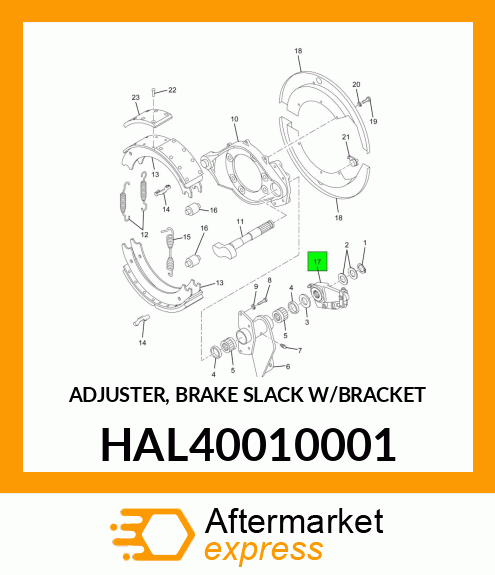 ADJUSTER, BRAKE SLACK W/BRACKET HAL40010001