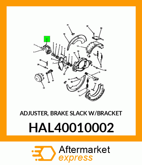 ADJUSTER, BRAKE SLACK W/BRACKET HAL40010002