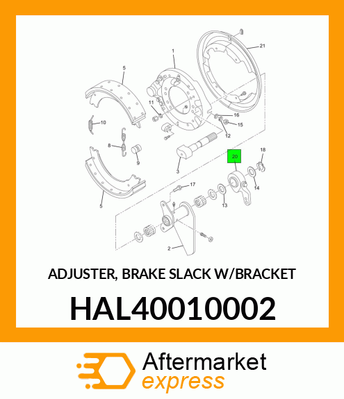 ADJUSTER, BRAKE SLACK W/BRACKET HAL40010002