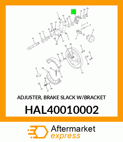 ADJUSTER, BRAKE SLACK W/BRACKET HAL40010002