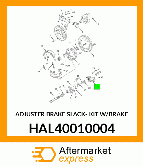 ADJUSTER BRAKE SLACK- KIT W/BRAKE HAL40010004