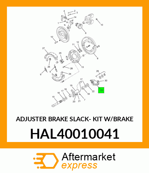 ADJUSTER BRAKE SLACK- KIT W/BRAKE HAL40010041