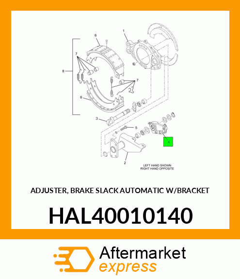 ADJUSTER, BRAKE SLACK AUTOMATIC W/BRACKET HAL40010140