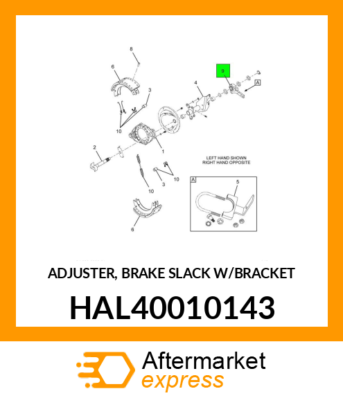 ADJUSTER, BRAKE SLACK W/BRACKET HAL40010143