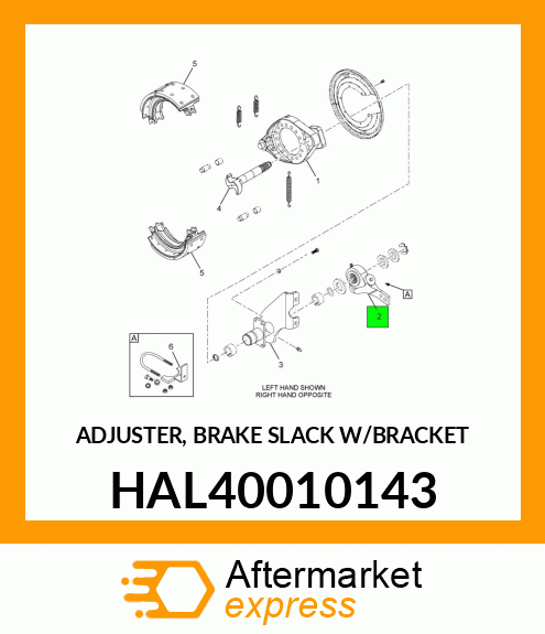 ADJUSTER, BRAKE SLACK W/BRACKET HAL40010143