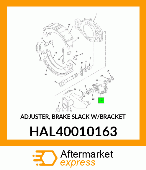ADJUSTER, BRAKE SLACK W/BRACKET HAL40010163