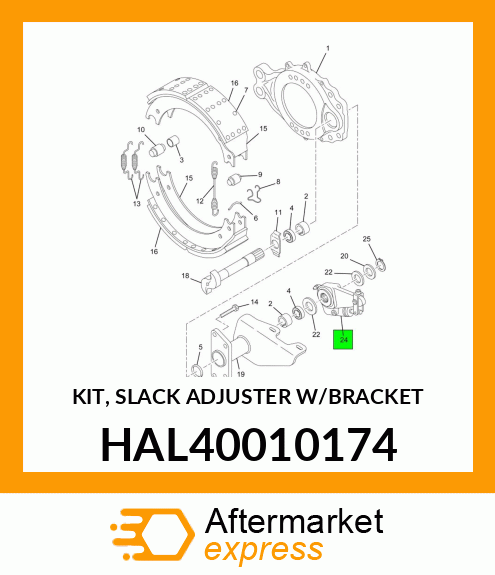 KIT, SLACK ADJUSTER W/BRACKET HAL40010174